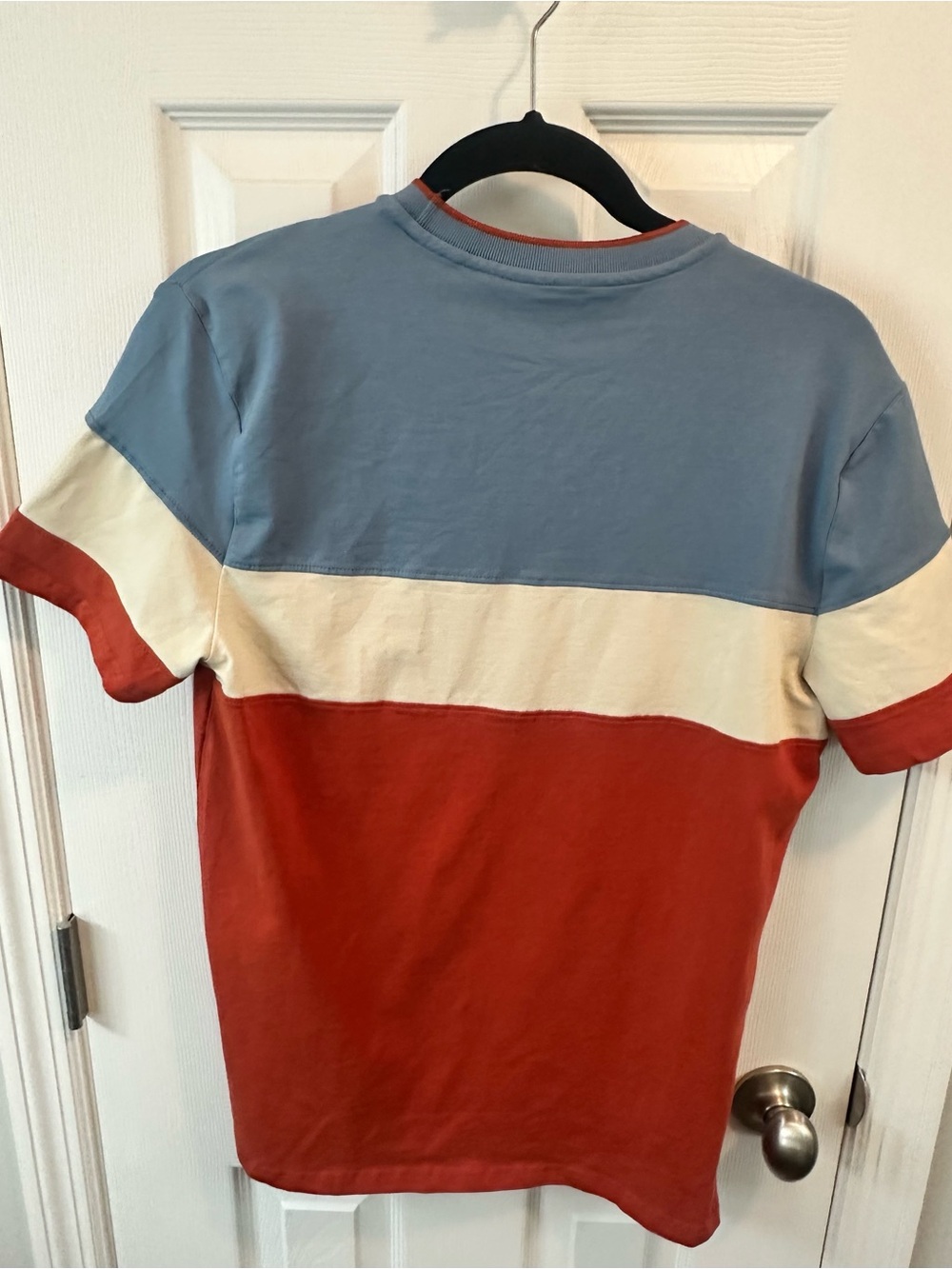 Ben Sherman Colorblock Short Sleeve Tee in Blue, Cream & Rust - Picture 4 of 5